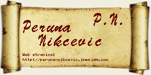 Peruna Nikčević vizit kartica